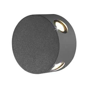 Pass Collection 4-Light Graphite Grey Outdoor Wall Lantern Sconce