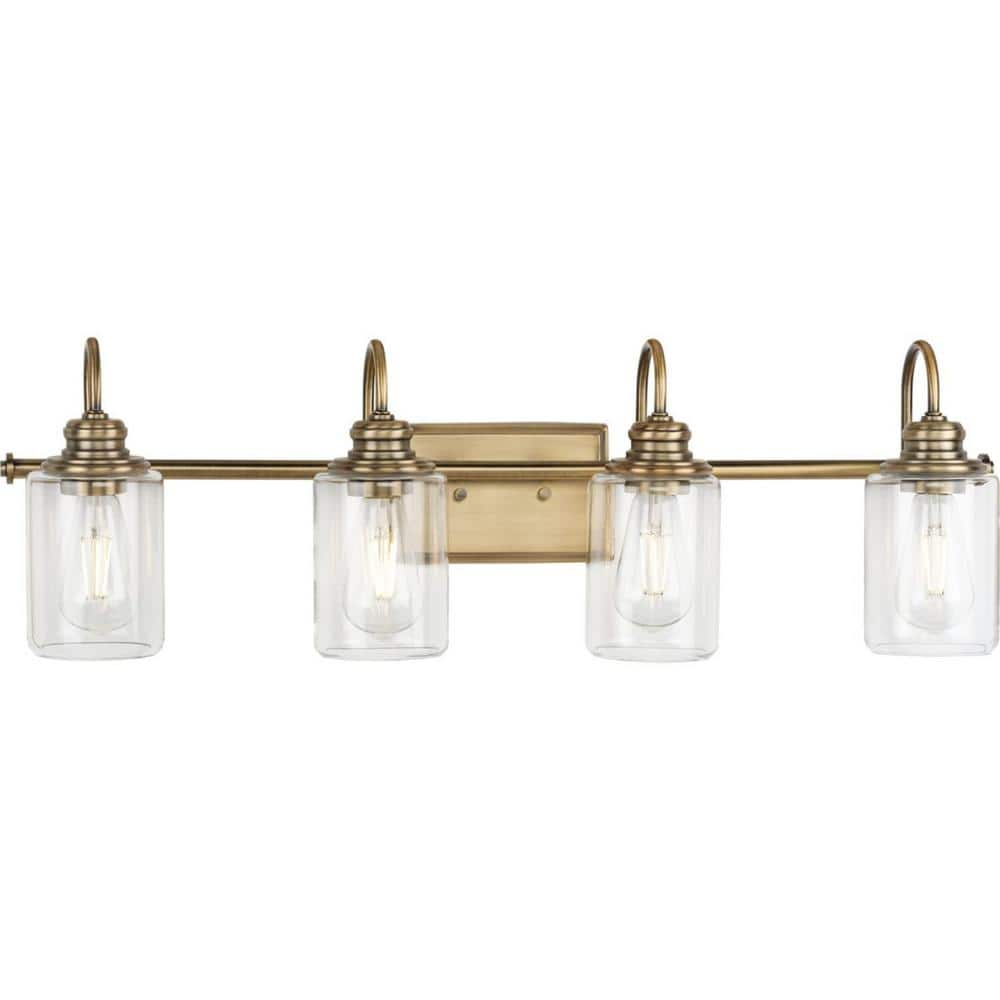 looped water glass vanity light