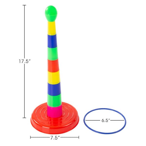 Hey! Play! Adjustable Ring Toss Game, Yard Games, Baby & Toys
