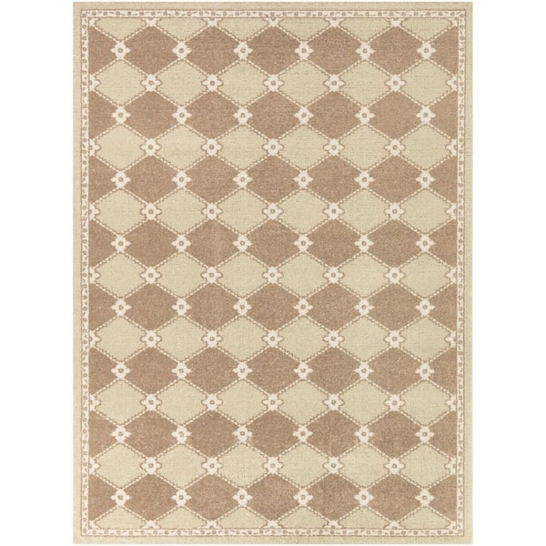 Badian Tan 7 ft. 10 in. x 10 ft. Transitional Geometric Area Rug