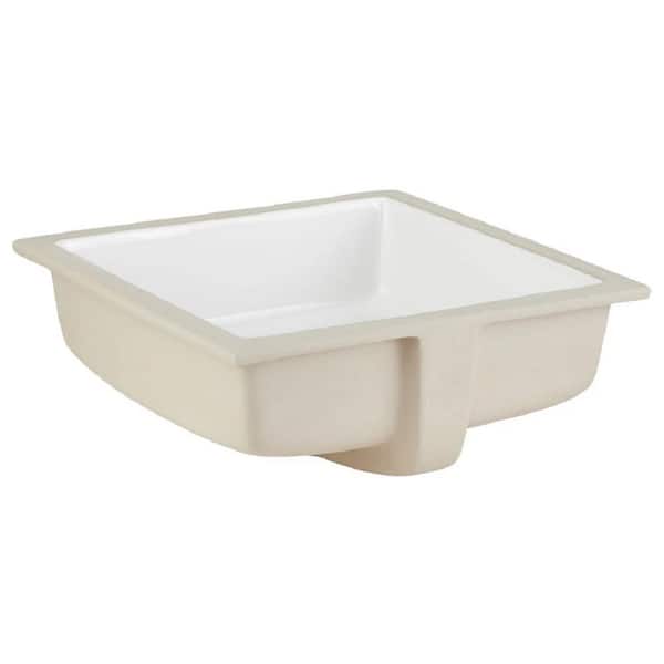 SIGNATURE HARDWARE Destin 16.25 in. Corner Bathroom Sink in White Vitreous China