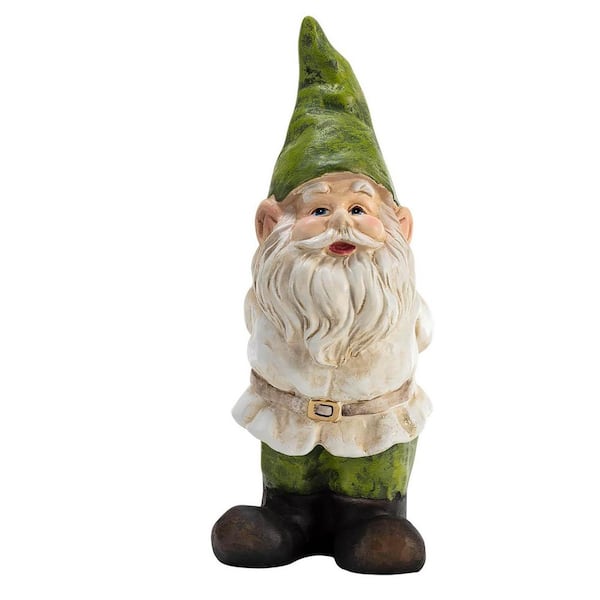 12 in. Tall Traditional Outdoor Garden Gnome Yard Statue Decoration