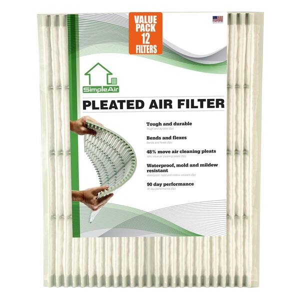 SimpleAir 20  x 30  x 1  Pleated FPR 6 Air Filter (12-Pack)