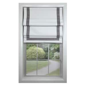 Grey Cordless Blackout Polyester Roman Shades - 34 in. W x 63 in. L