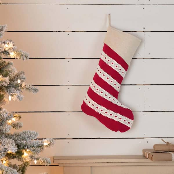 Gerson Set of 3 18.5-in H B/O Lighted Stocking, 3 Styles, Red