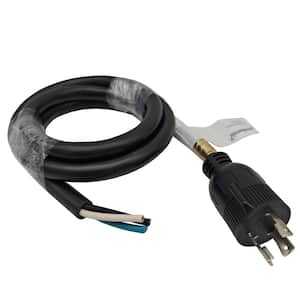 6 ft. 10/3 30 Amp, Black 250-Volt Twist Lock NEMA L6-30 Replacement Cord (L6-30P to 3-Wire), UL Listed