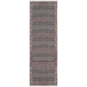 Machine Washable Brilliance Emerald 2 ft. x 6 ft. Repeat Medallion Traditional Kitchen Runner Area Rug