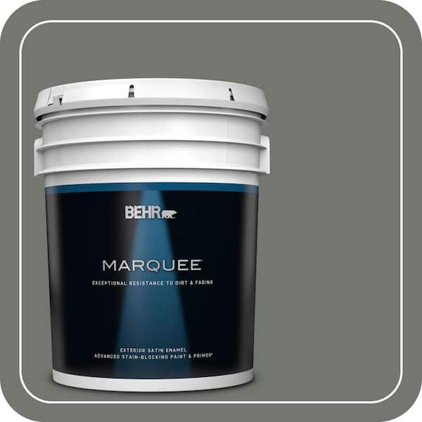 BEHR MARQUEE 5 gal. #T17-13 In the Woods Satin Enamel Exterior Paint & Primer