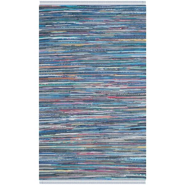 SAFAVIEH Rag Rug Purple/Multi 5 ft. x 8 ft. Striped Area Rug