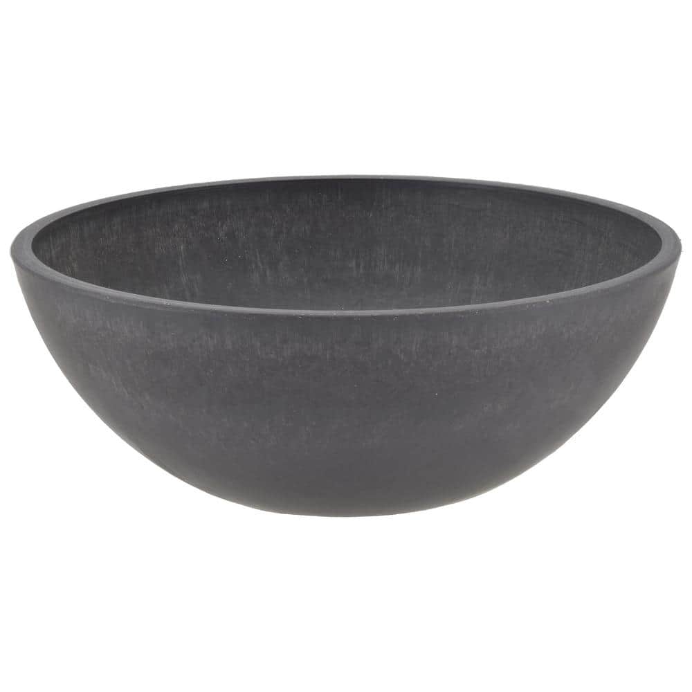 Arcadia 10" Dark Charcoal Recycled Garden Bowl Planter