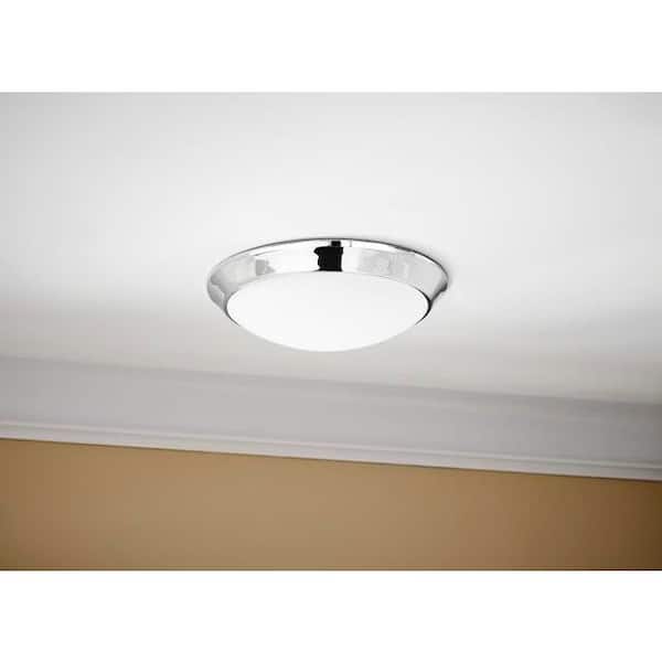 Hampton Bay Chelwood 13 in. Chrome Selectable LED Flush Mount
