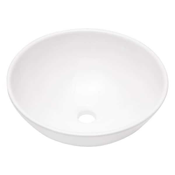 16 in. Drop-In/Undermount Single Bowl White Ceramic Kitchen Sink