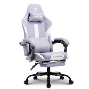 Gaming Chair Computer Chair with Footrest and Lumbar Support for Office or Gaming, Purple