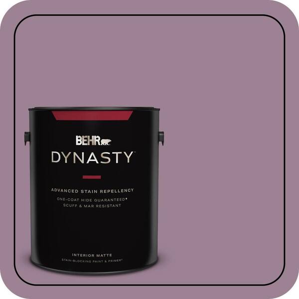 BEHR DYNASTY 1 gal. #S110-5 Garden Plum One-Coat Hide Matte Interior Stain-Blocking Paint & Primer