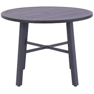 Nusa 42 in. Round Slat Top Outdoor Dining Table