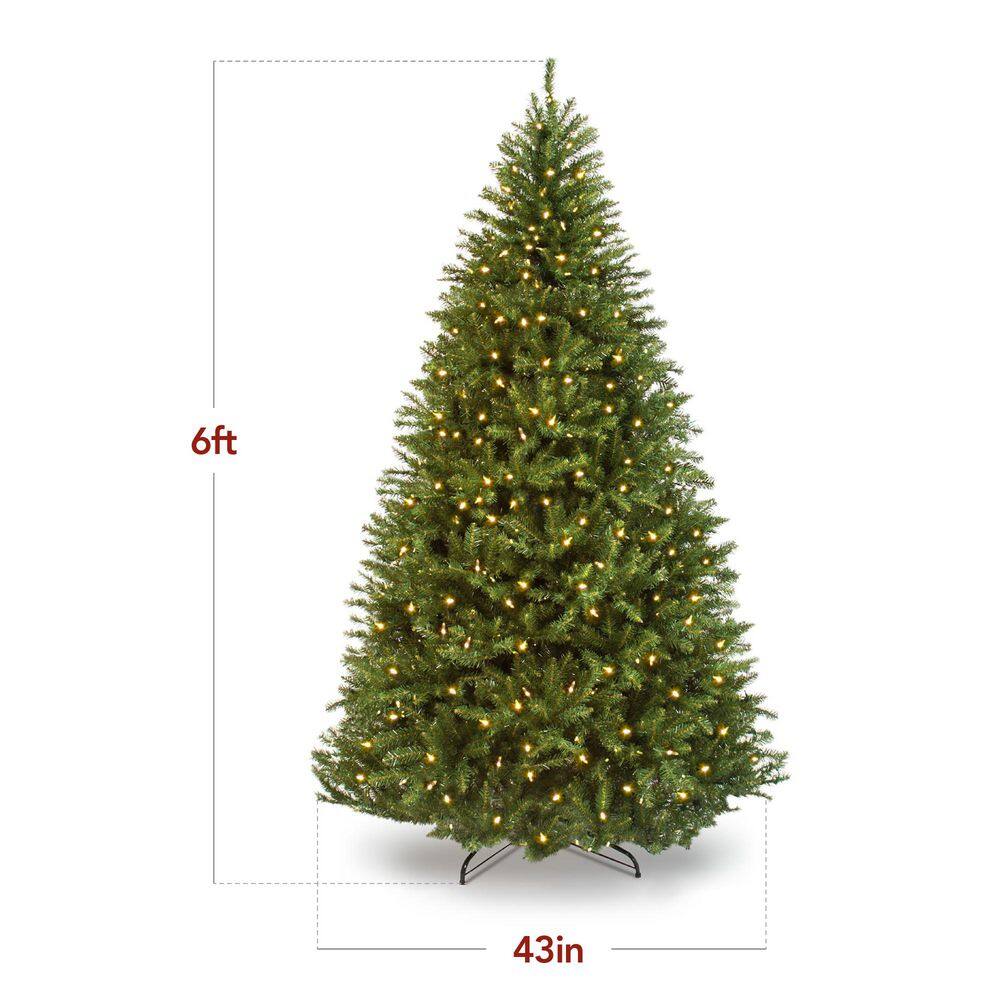 6ft Pre-Lit Douglas Fir Artificial Christmas Tree with Warm White Lights