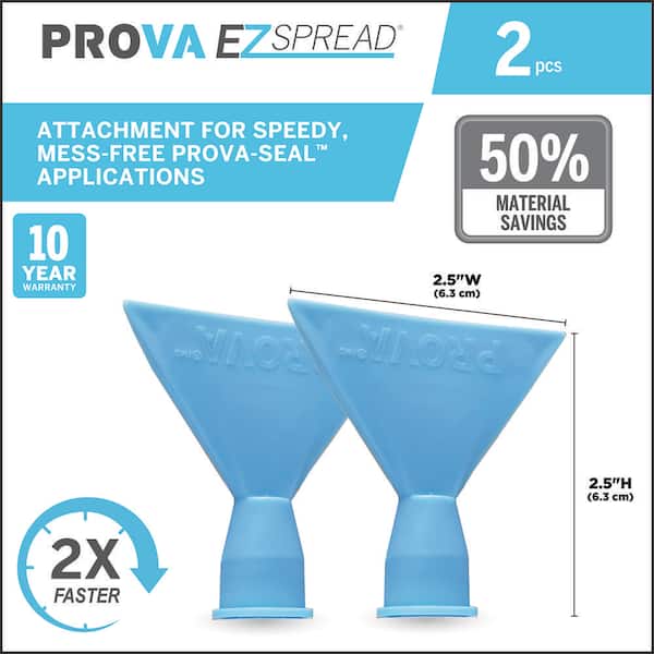 2.5 in. W x 2.5 in. L Prova EZ Spread Nozzle Shower Kit 2-Pieces Per Pack (8-Packs Per CRTN)