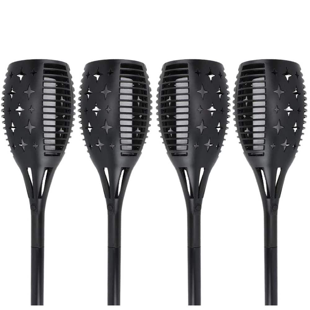 43 in. Solar Flickering Flame Torch Lights Outdoor Path Lighting Waterproof for Garden Yard Patio 4 Pack price history on PriceWatchPro