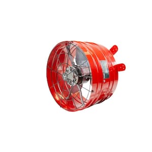 2860 CFM Red Electric Powered Gable Mount Electric Attic Fan