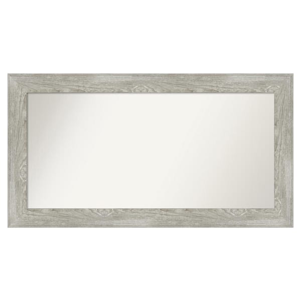 Amanti Art Dove Greywash 48 in. x 26 in. Custom Non-Beveled Distressed Recyled Polystyrene Bathroom Vanity Wall Mirror