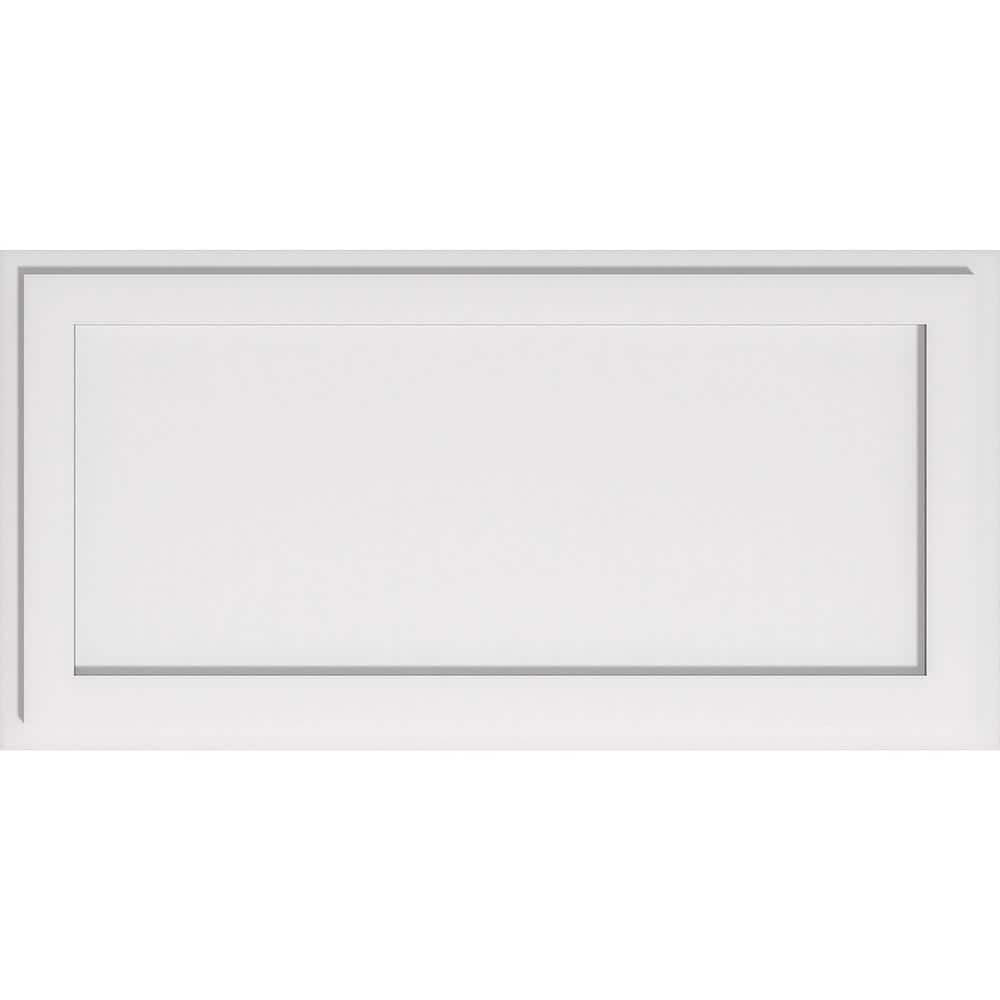 White PVC Rectangle Contemporary Ceiling Medallion, 36" x 18"