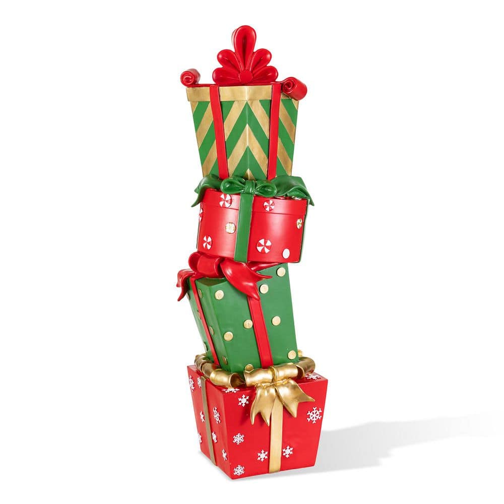 30.25 in. H Christmas Polyresin Stacked Gift Boxes Porch Decor price history on PriceWatchPro