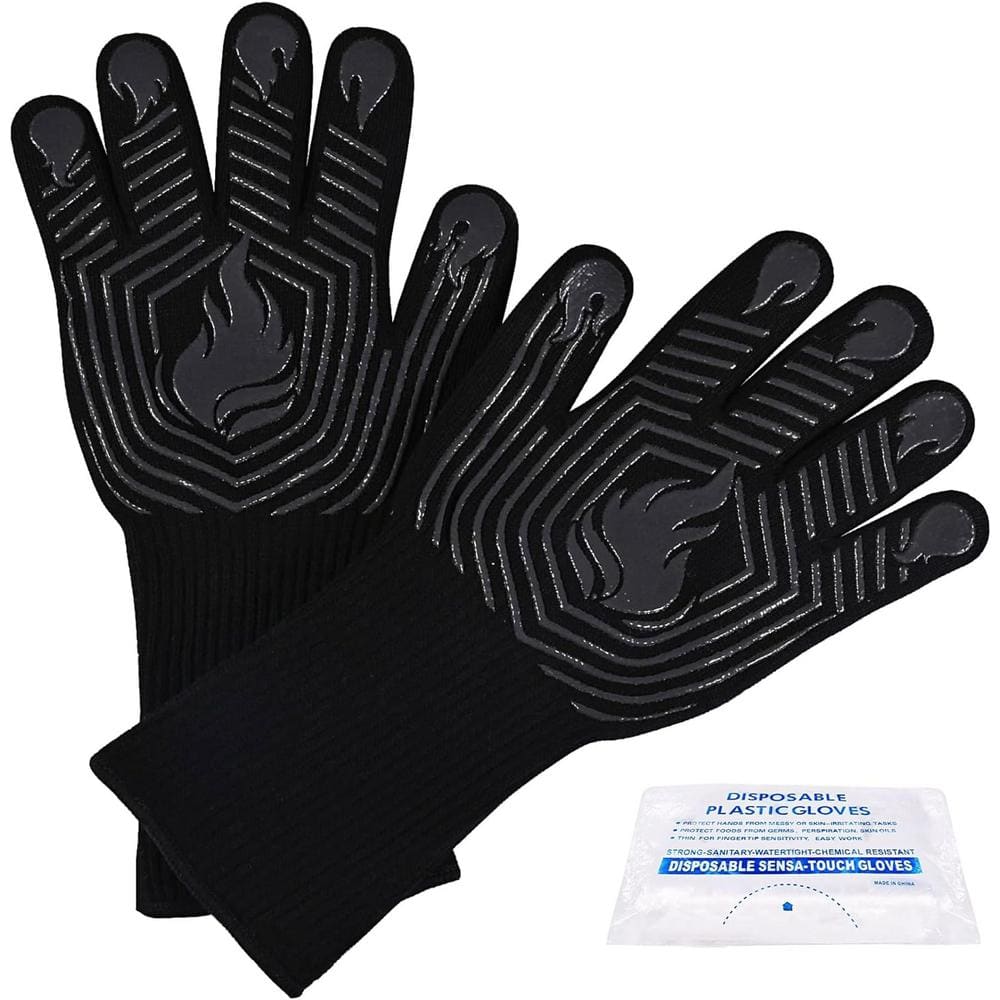 Durable Cowhide Leather BBQ and Fireplace Gloves with Long Protective Cuffs price history on PriceWatchPro