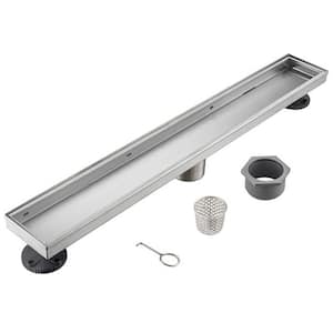 32 in. Linear Stainless Steel Shower Drain - Tile Insert