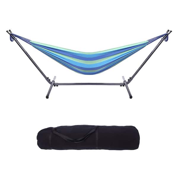 Winado 103 in. Hammock Bed with Stand in Blue