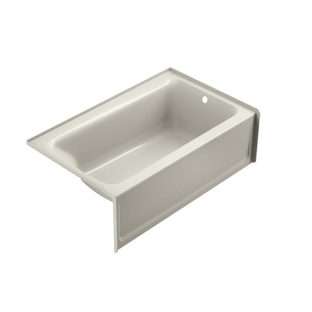 PROJECTA 60 in. x 36 in. Acrylic Right Drain Rectangular Alcove Bathtub in Oyster price history on PriceWatchPro
