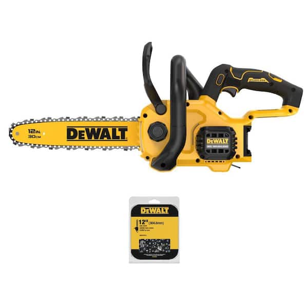 20-Volt MAX 12 in. Brushless Cordless Battery Powered Chainsaw (Tool Only) with Extra 12 in. Chain