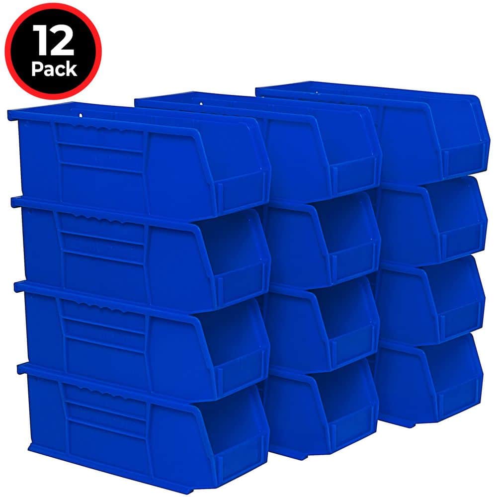 Akro-Mils Plastic Stackable Storage Bins/ Totes, 11 in. x 4 in. x