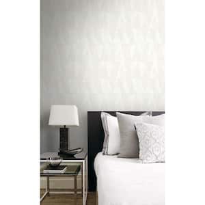 Geo Triangles Off White Paper Non Pasted Strippable Wallpaper Roll (Cover 60.75 sq. ft.)