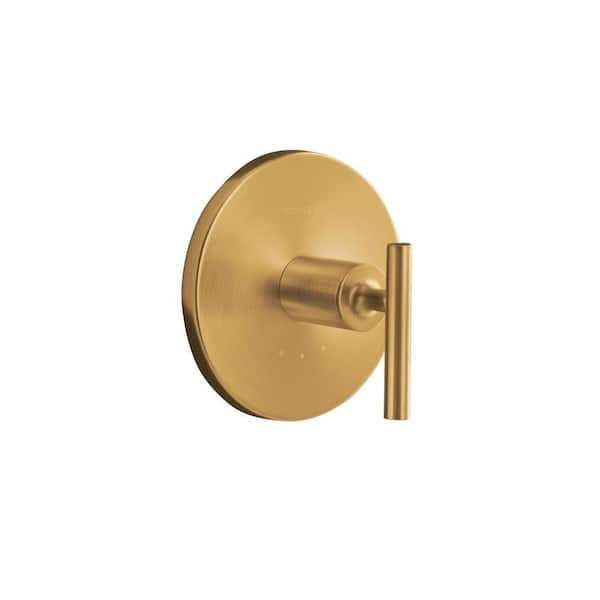 KOHLER Purist 1-Handle Thermostatic Valve Trim Kit with Lever Handle in Vibrant Modern Brushed Gold (Valve Not Included)