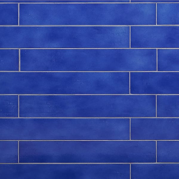 Jeffrey Court Typhoon Blue 3 in. x 18 in. Subway Gloss Porcelain Wall and Floor Tile (10.76 Sq. ft./Case)