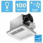 GreenBuilder Series 100 CFM Ceiling Bathroom Exhaust Fan with LED Light and Humidity Sensor, ENERGY STAR