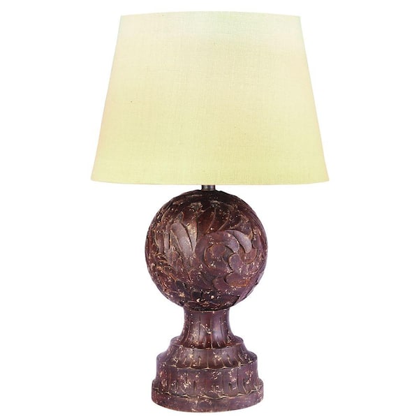 Kenroy Home Summerwood 17 in. H Mocha Bronze Table Lamp