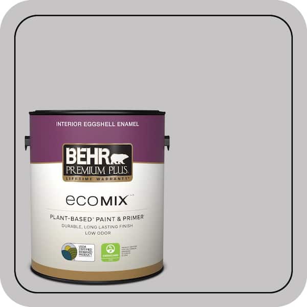 1 gal. #T15-6 Dreamscape Gray Eggshell Enamel EcoMix Plant-Based Interior Paint & Primer