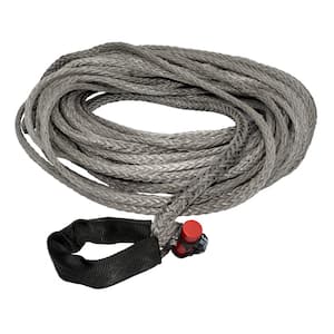 7/16 in. x 100 ft. 7400 lbs. WLL Synthetic Winch Rope Line with Integrated Shackle