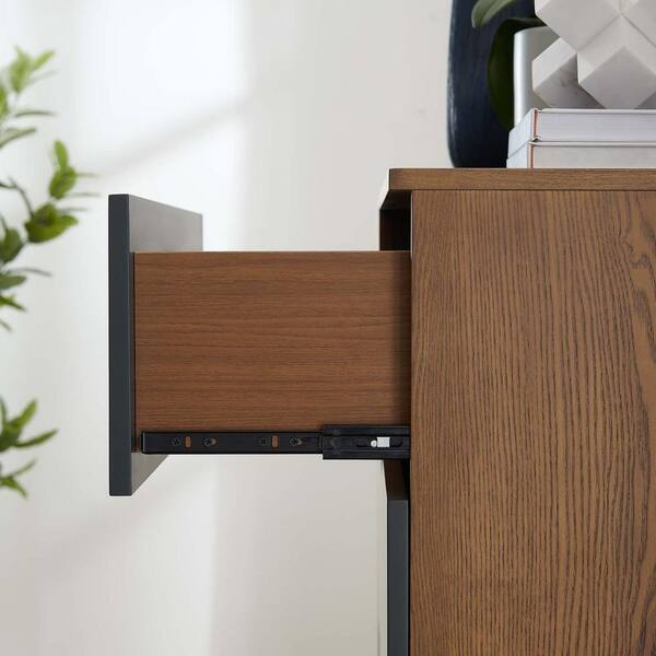 Modway Dylan Nightstand, Walnut Gray