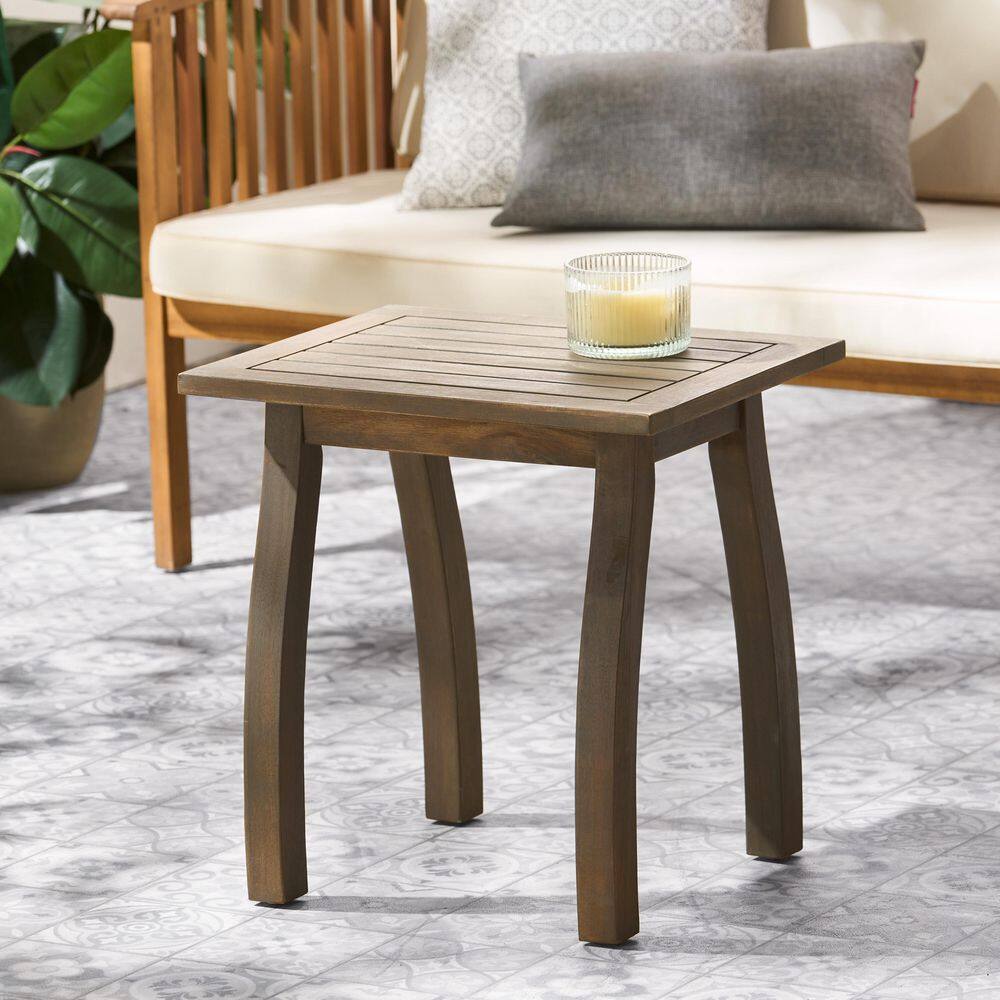 100% Solid Wood Gray Rectangular Outdoor Accent End Table, Indoor Available price history on PriceWatchPro
