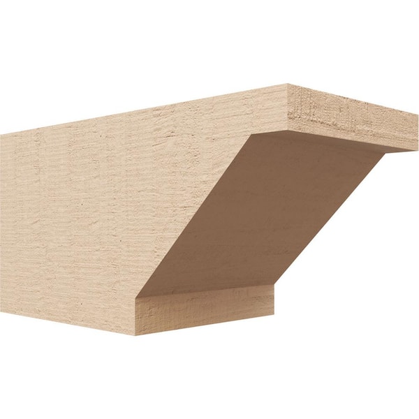 Ekena Millwork 6-in. x 6-in. x 12-in. Burlington Woodgrain, Primed Tan Timberthane Polyurethane Rafter Tail Brace