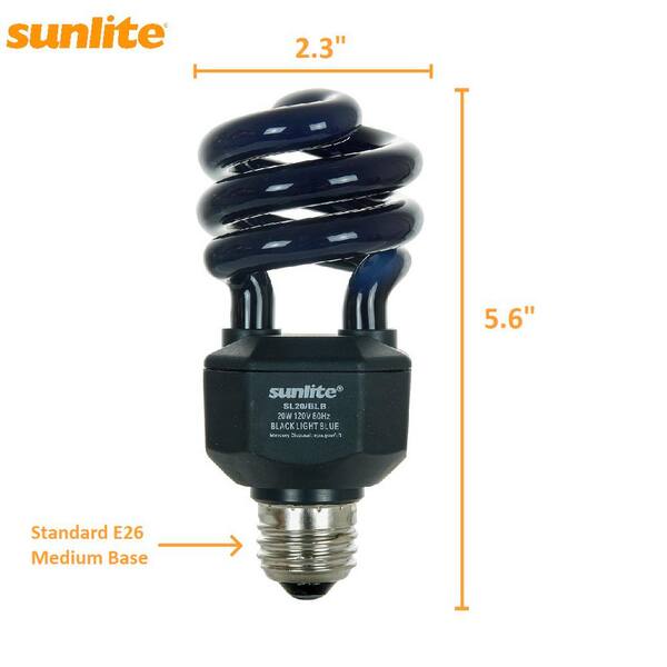 20-Watt CFL Spiral Black Bulbs (BLB) UV Blacklight E26 Base Party Light Bulbs (8-Pack) 20-Watt CFL Spiral Black Bulbs (BLB) UV Blacklight E26 Base Party Light Bulbs (8-Pack)
