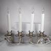 12 in. Electric Christmas Window Candles with Pewter Holder (Set of 4 ...