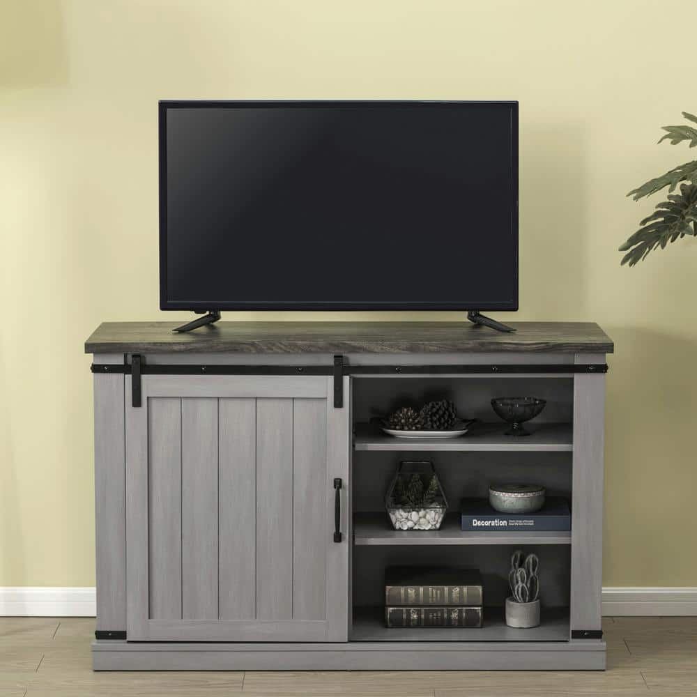 FESTIVO 47.2 in. Gray TV Stand (Fits TVs Up To 55 in.) FTS20831 The