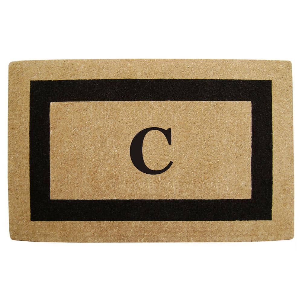 Heavy Duty Brown 30 in. x 48 in. Coir Single Picture Frame Monogrammed C Indoor Outdoor Door Mat price history on PriceWatchPro