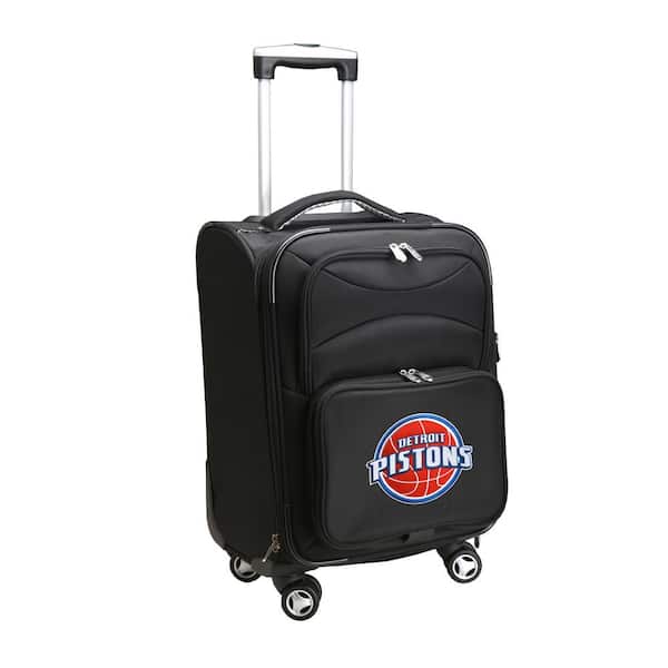 Denco NBA Detroit Pistons 21 in. Black Carry-On Spinner Softside Suitcase