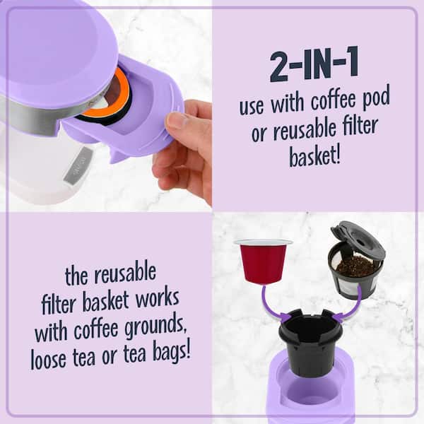 Nostalgia 14-Cup Lavender Single Serve Coffee Maker