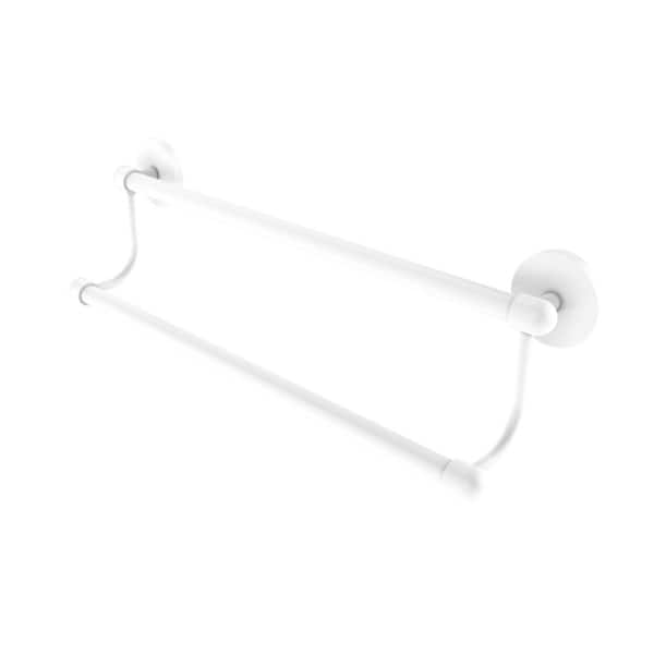 Allied Brass Tango Collection 36 in. Wall Mounted Double Towel Bar in Matte White