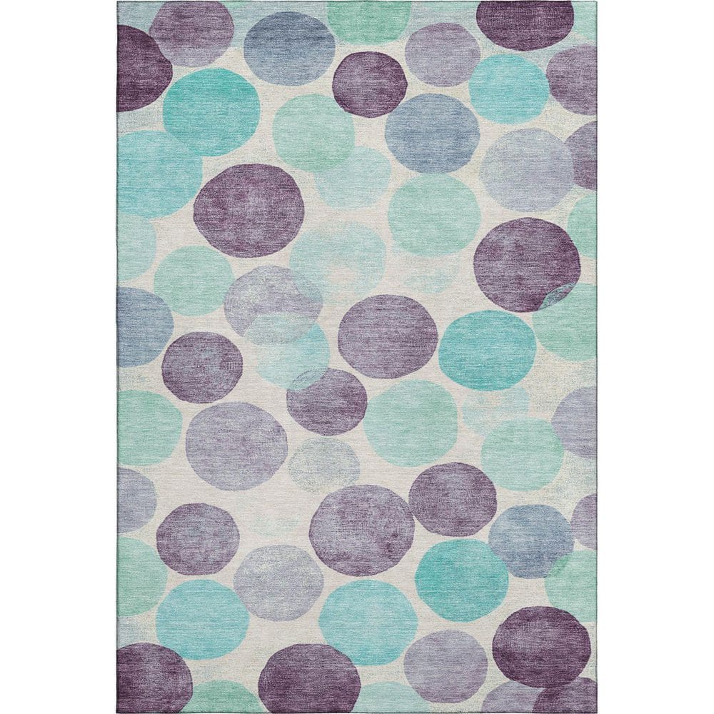 Mayfield Premium Machine Washable Abstract AMF1898 Plum 3 ft. x 4 ft. Area Rug price history on PriceWatchPro